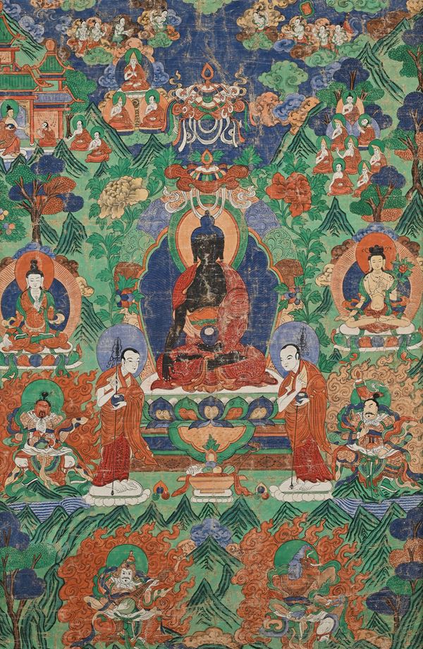Antico thangka tibetano