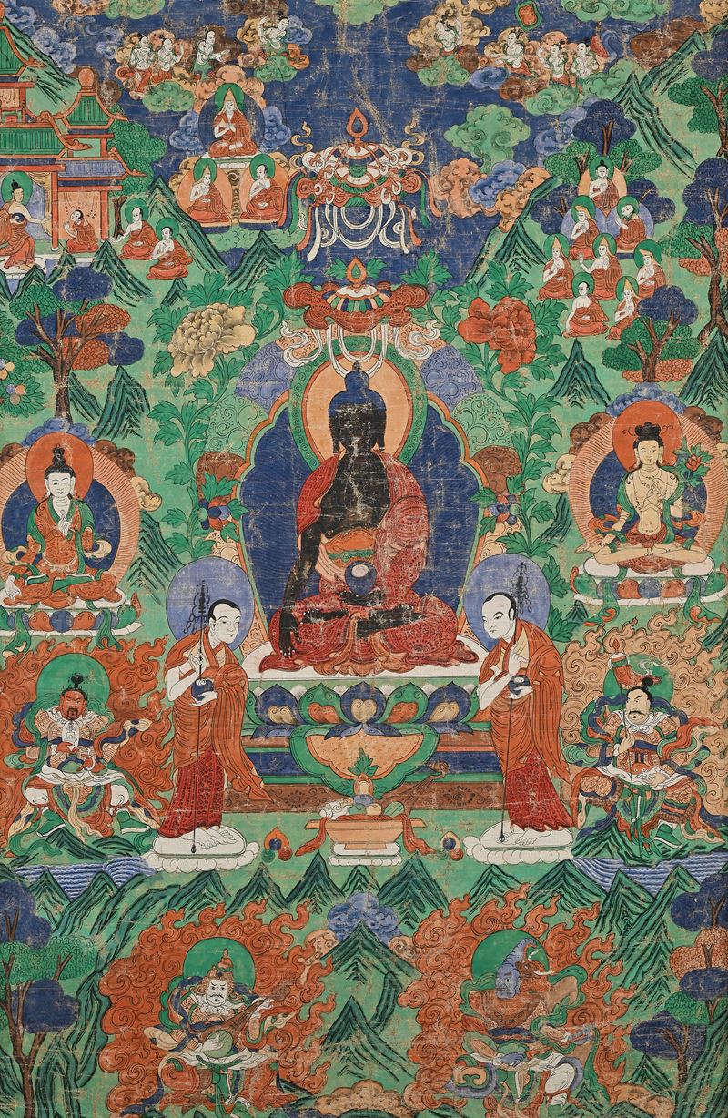 Antico Thangka Tibetano