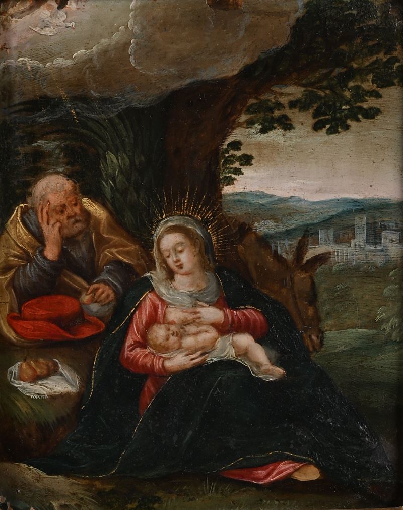 Riposo durante la fuga in Egitto