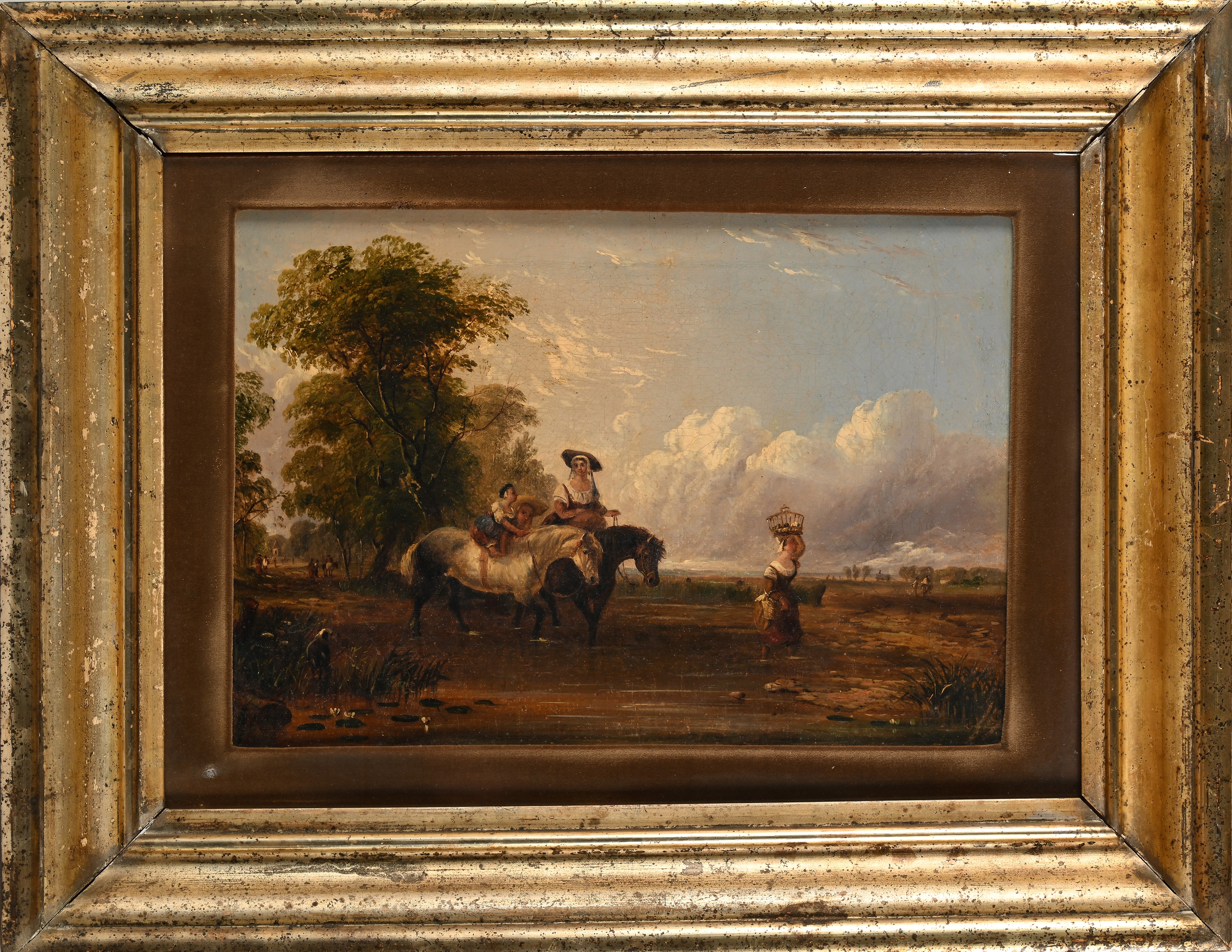 Sir Augustus Wall Callcott - Di ritorno dal mercato, olio su tela