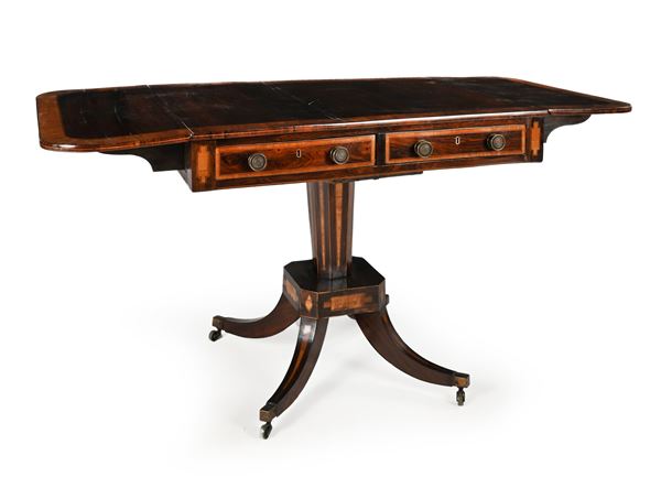 Breakfast table in mogano, Inghilterra, XIX secolo