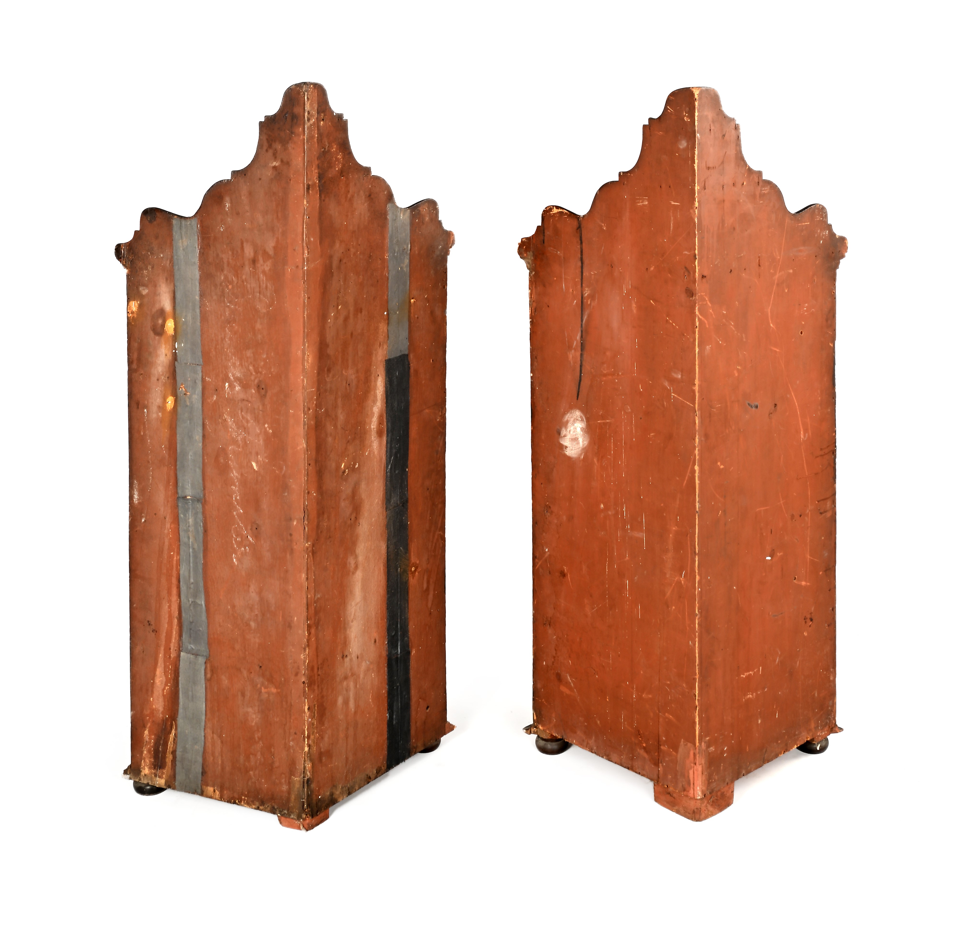 Coppia di Angoliere in Legno Laccato a Chinoiséries, Inghilterra, XVIII Secolo
