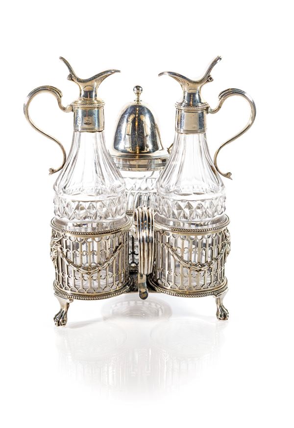 Portacondimento in argento, Inghilterra, Londra, 1775