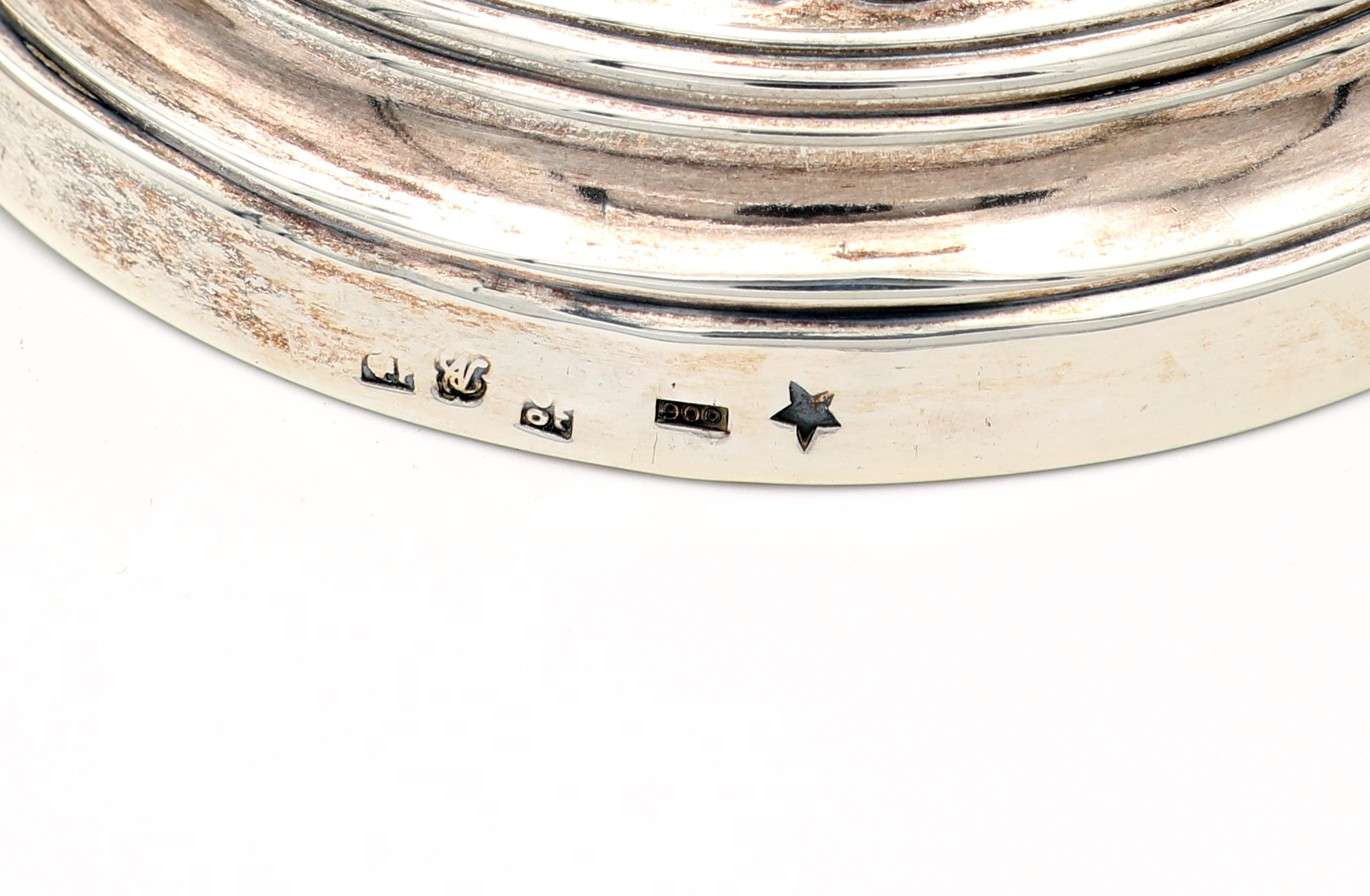 Coppia di Candelieri in Argento, Probabilmente Produzione Italiana su Modello Inglese, Fine XIX S...