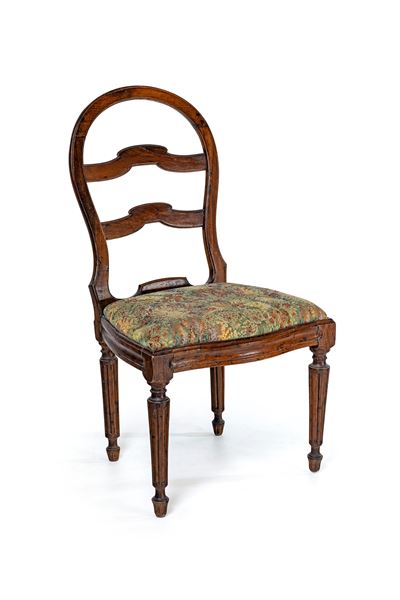 "ladder-back Chair" in Legno Patinato, Inghilterra, Fine XVIII Secolo