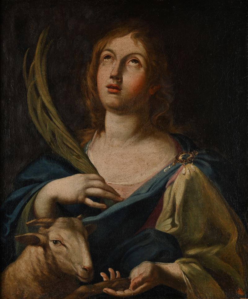 Pittore Napoletano del XVII Secolo - Sant'agnese