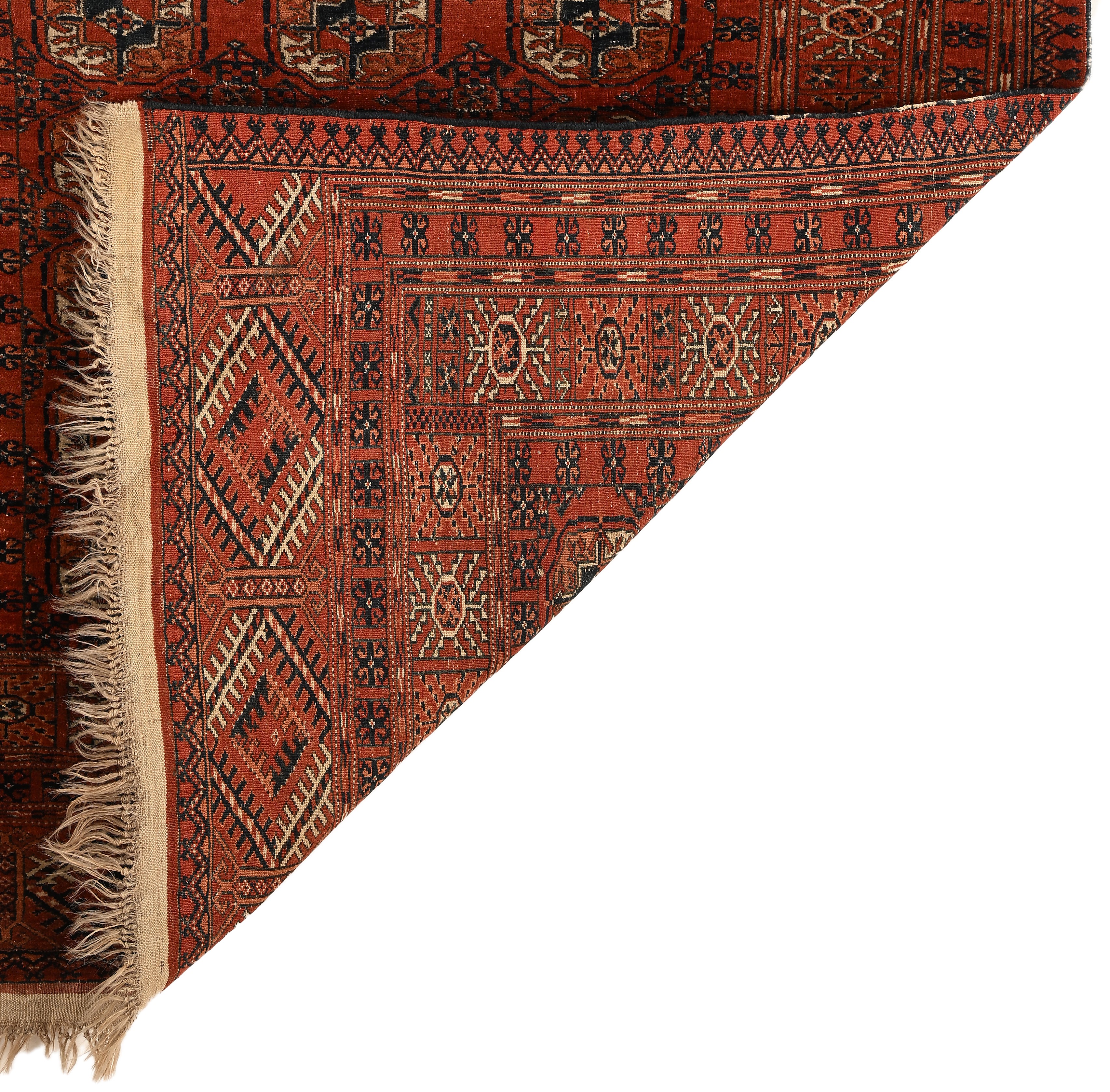 Tappeto turkmeno a disegno Bukhara, inizi XX secolo