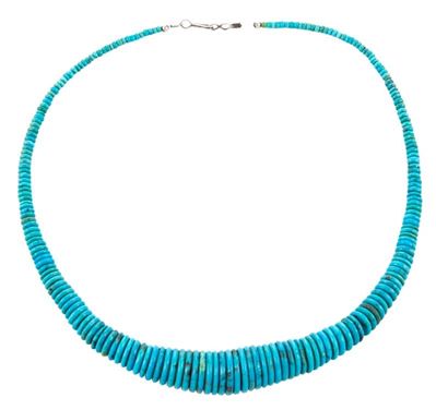 Collana di Turchese Americana a Dischetti, Gr. 38