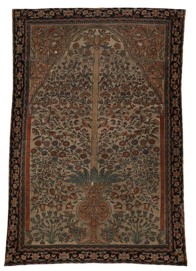 Tappeto Persiano Kashan “albero della Vita” Fine XIX/inizi XX Secolo