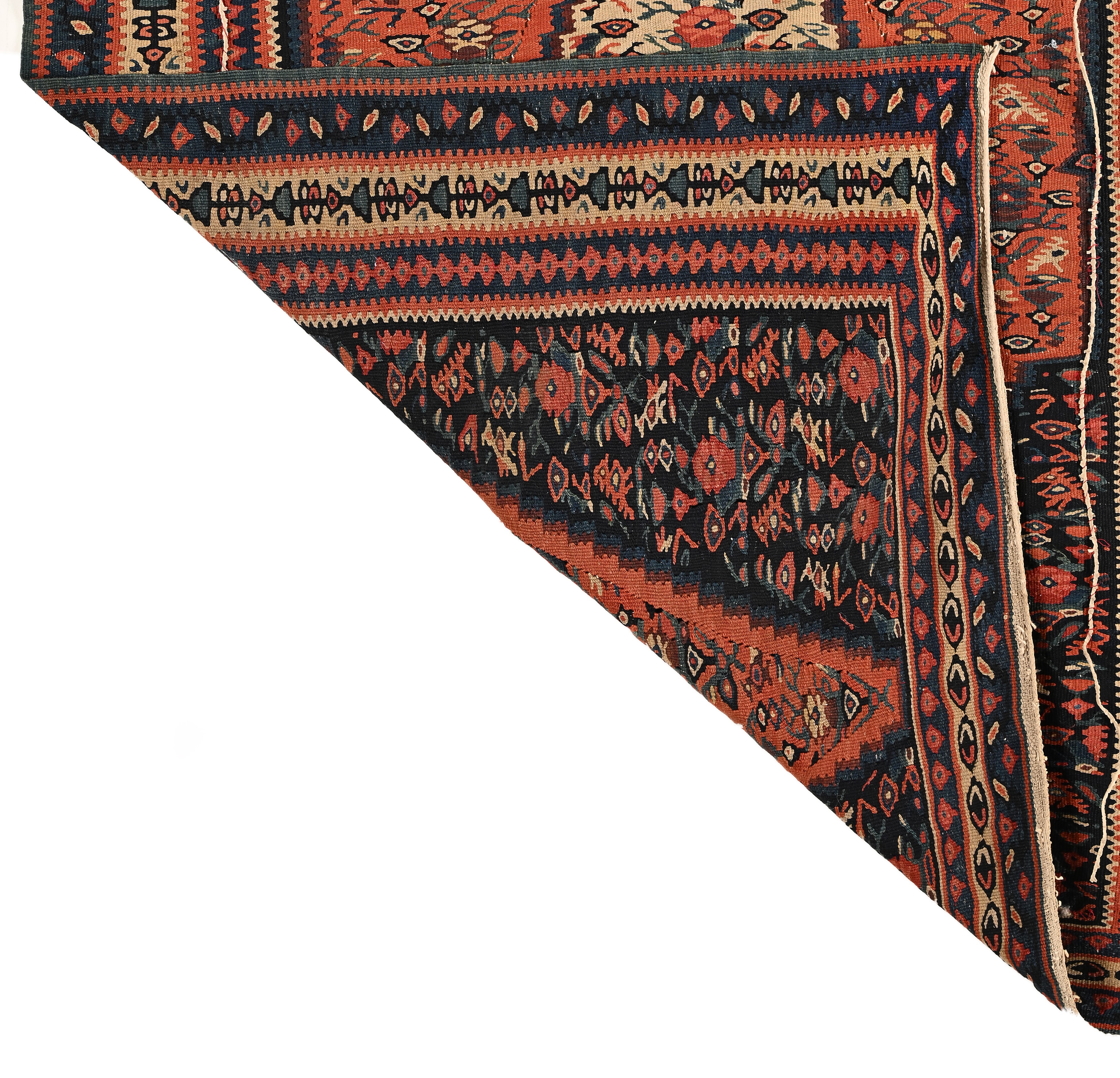 Tappeto Kilim Sharkoy Fondo Rosso, Inizio XX Secolo