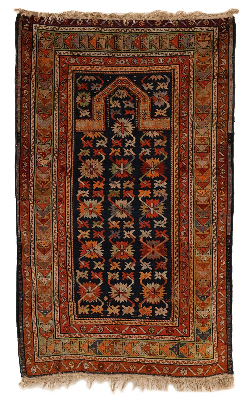 Preghiera caucasica fondo blu, XX secolo