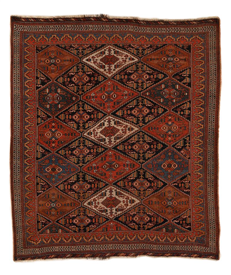 Tappeto Afshar a losanghe, Persia meridionale, XX secolo