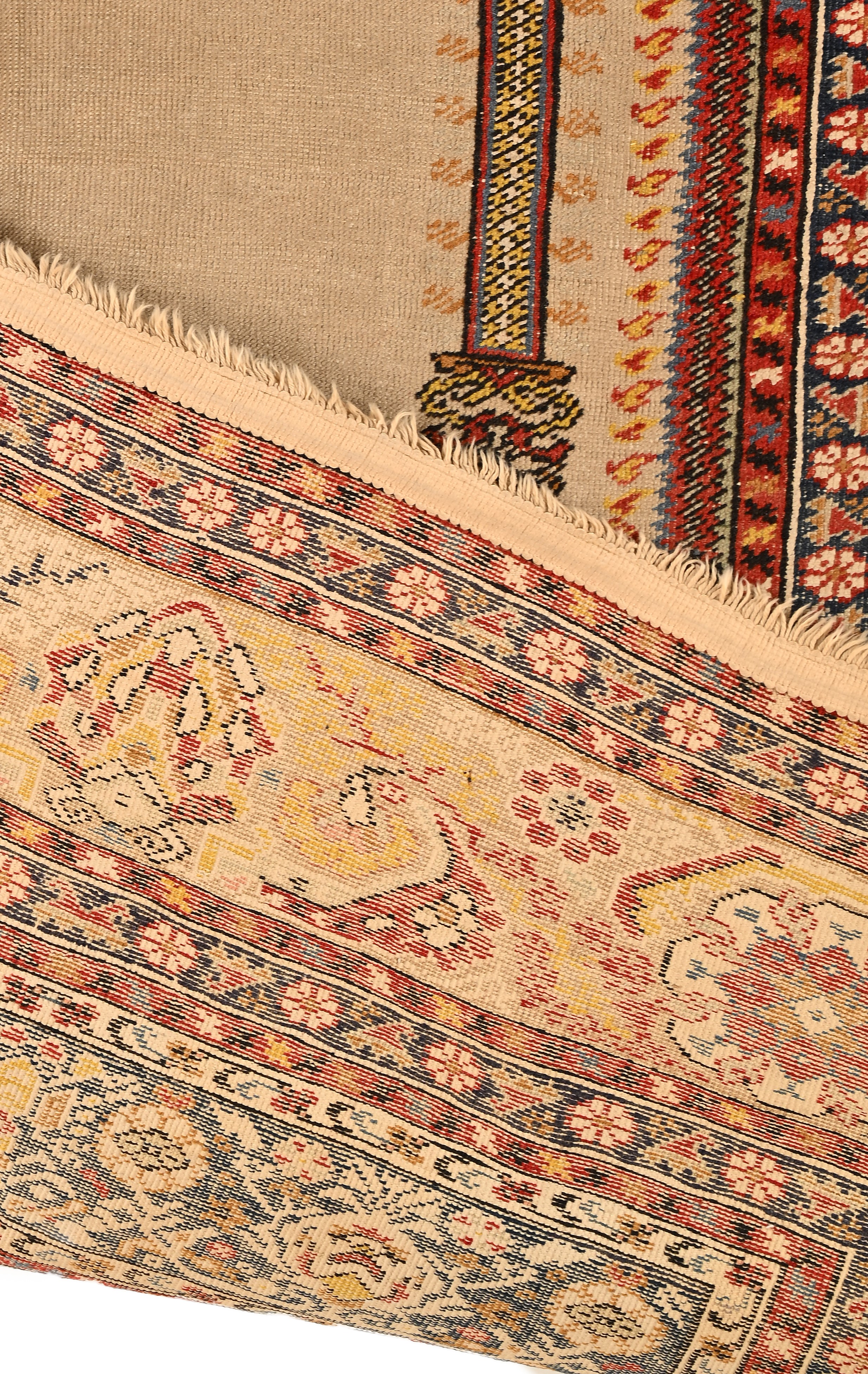 Tappeto da Preghiera Kaiseri Fondo Avorio, Anatolia, Inizi del XX Secolo