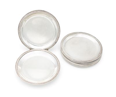 Dodici Piattini da Pane in Argento 800/000, Frugoni