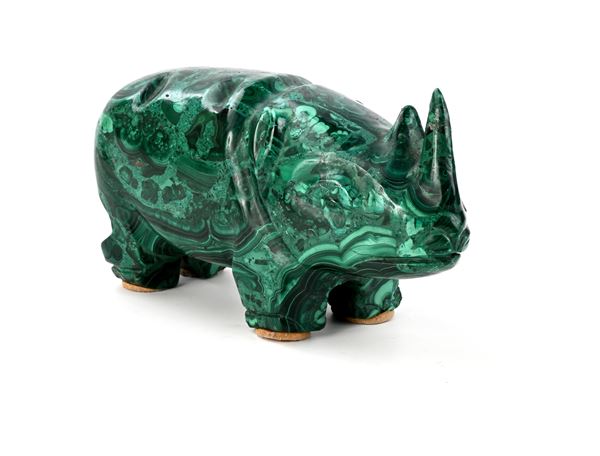 Rinoceronte di malachite, XX secolo