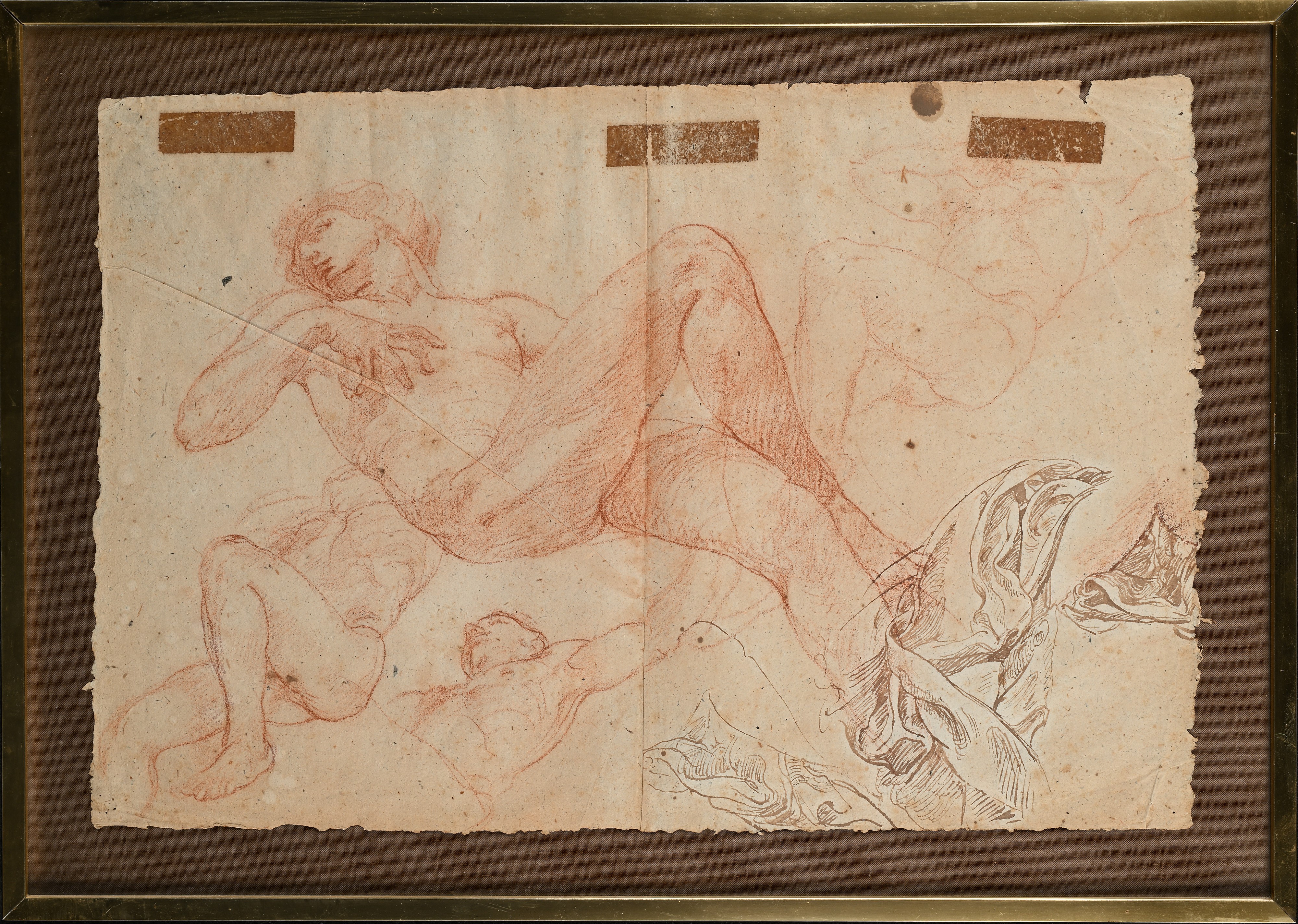 Scuola Italiana del XIX Secolo - Studi di Nudi Accademici