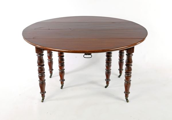 Tavolo da pranzo in mogano, Francia, XIX secolo