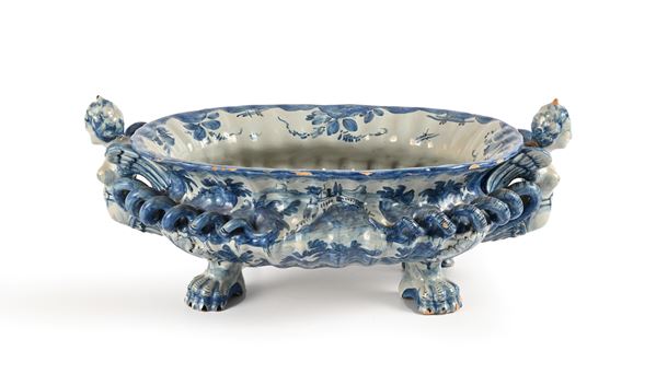 Grande centrotavola in maiolica, Cantagalli, Firenze, fine del XIX secolo