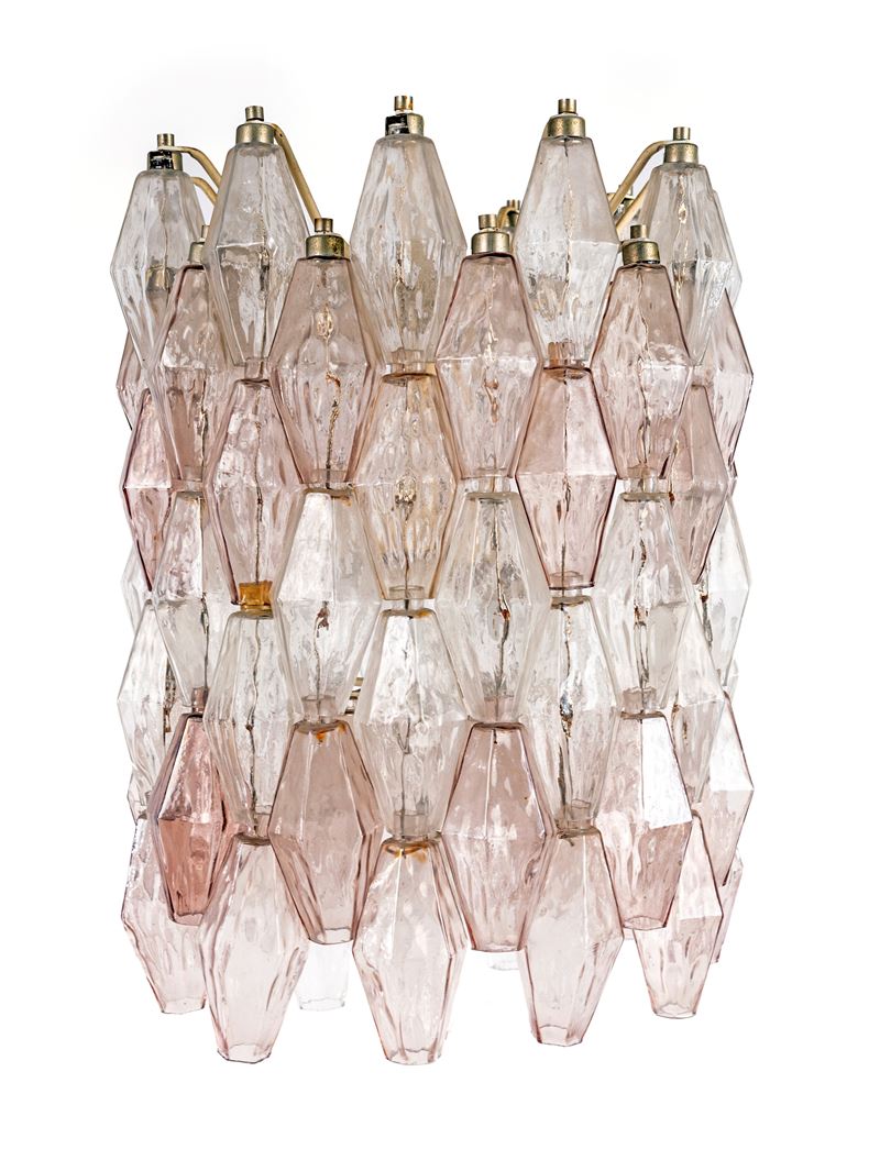 Carlo Scarpa - Lampadario Poliedri Produzione Venini