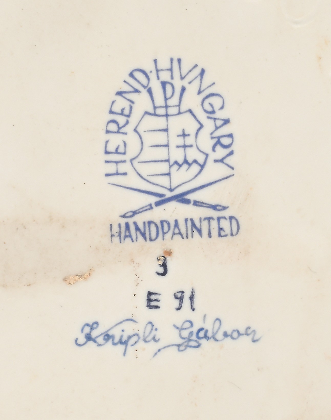 Coppia di papere in porcellana dipinta Herend