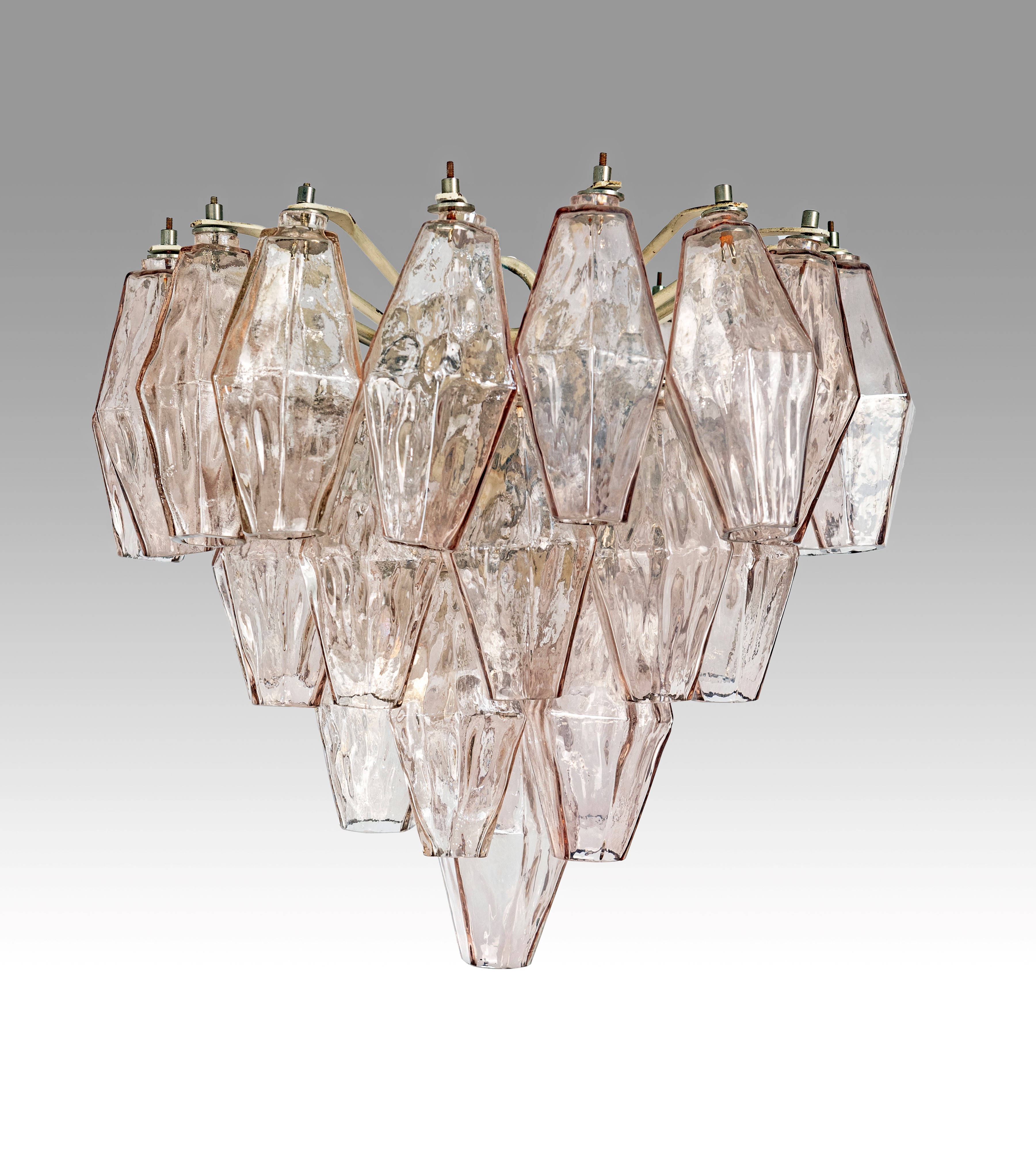 Lampadario da soffitto mod. Poliedri per Venini