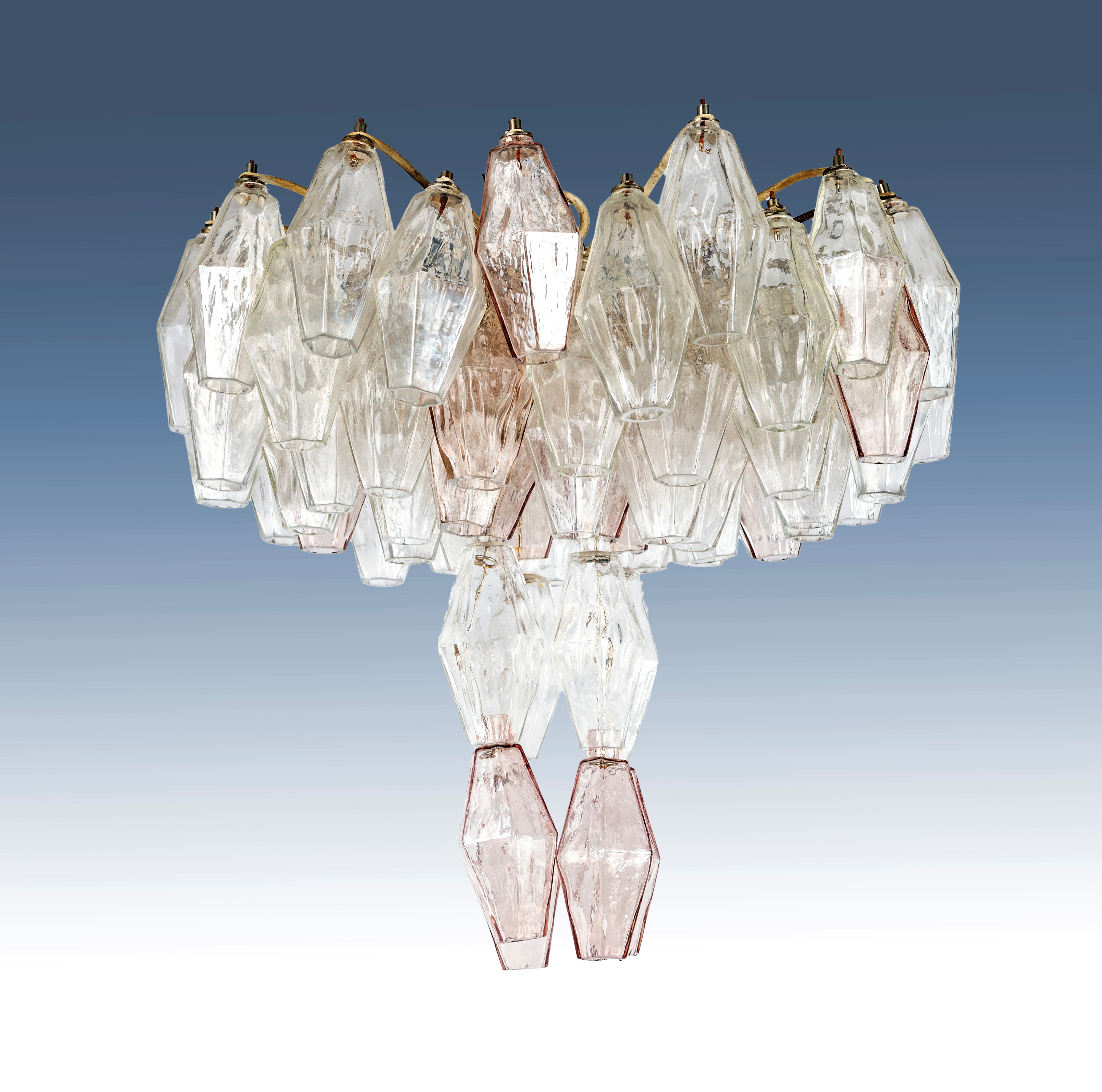 Lampadario da soffitto mod. Poliedri per Venini