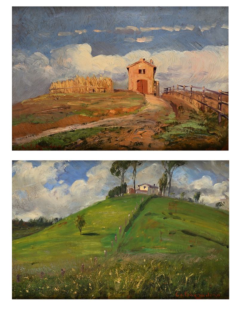 Antonino Calcagnadoro - Due Paesaggi di Campagna