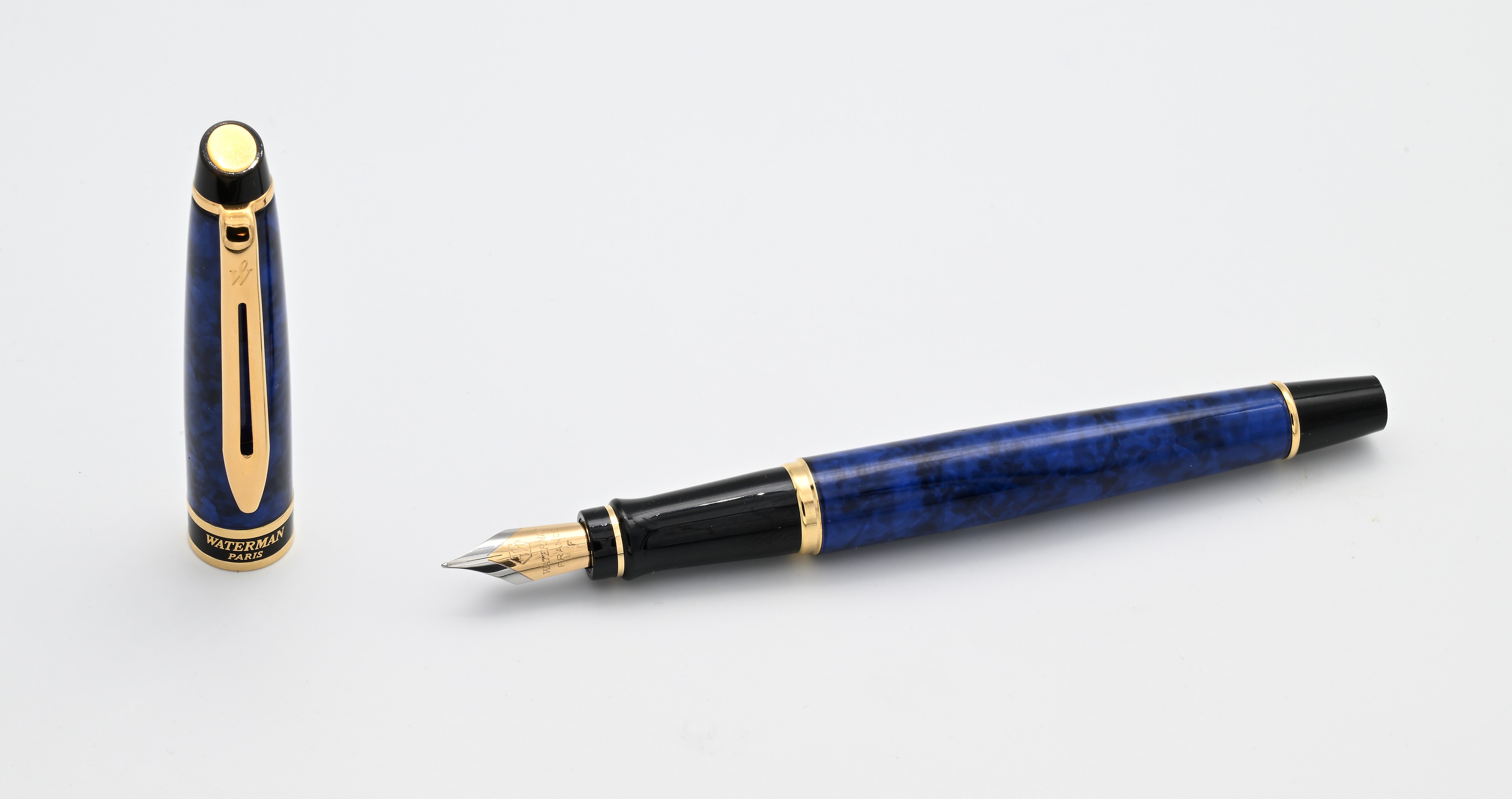 Waterman Expert - Penna Stilografica in Metallo e Lacca Blu (w10023981)
