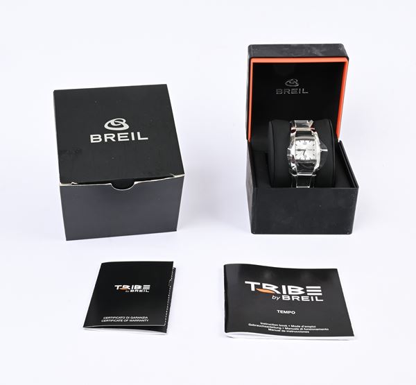 Breil Tribe Tempo - Orologio da polso al quarzo unisex in acciaio con bracciale in acciaio