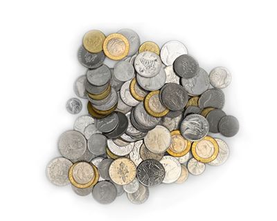 Lotto di Monete di Metallo Vile