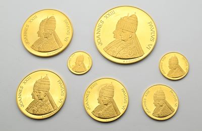 Lotto di 7 Medaglie del Concilio Ecumenico Vaticano II
