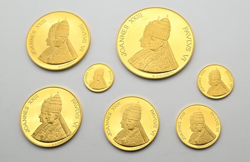 Lotto di 7 Medaglie del Concilio Ecumenico Vaticano II