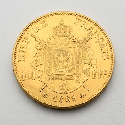 100 Franchi 1869 Strasburgo Napoleone III Regno di Francia