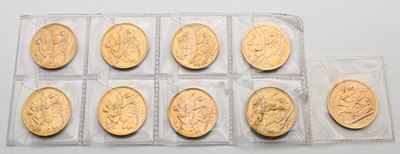 Lotto di 9 Sterline (1894, 1898, 1899, 1902 Sidney, 1906, 1911, 1911 Sidney, 1966 e 1968) Regno U...
