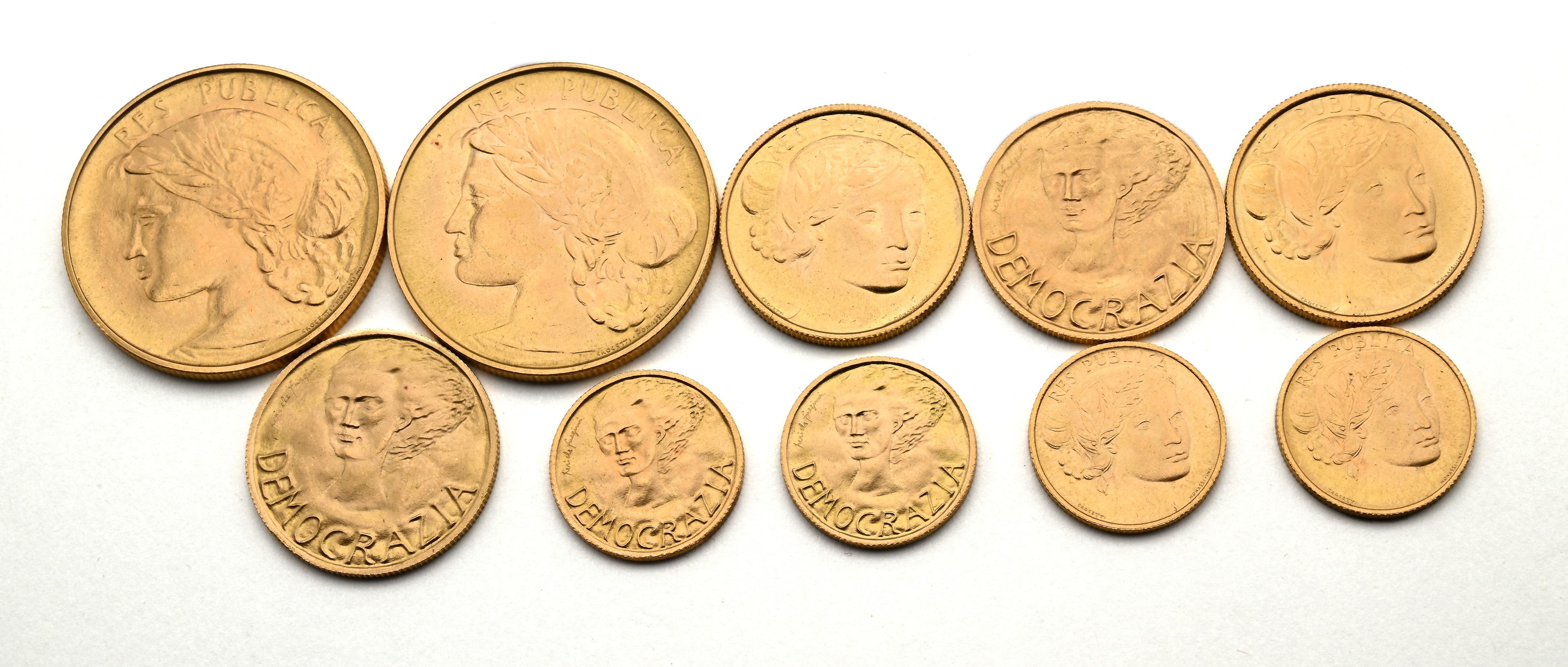 Lotto 5 Scudi 1976 (2), 2 Scudi 1976 (2), 1977 (2), ed 1 Scudi 1976 (2) e 1977 (2) San Marino