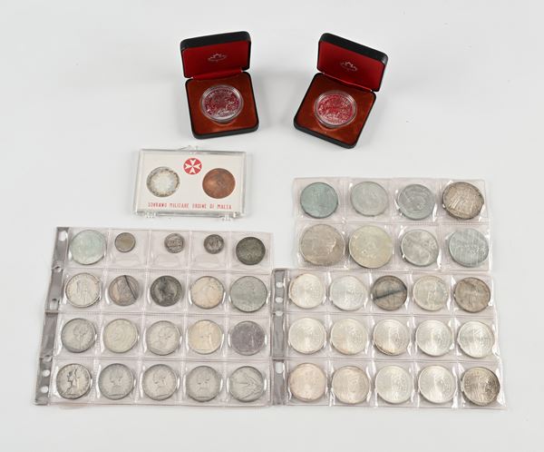 Lotto di monete Repubblica Italiana ed estere in argento