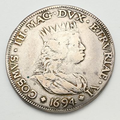 Tollero di Livorno 1694 con la Veduta del Porto. Cosimo III De' Medici Granducato Toscana