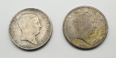 2 Piastre da 120 Grana 1825 Napoli Francesco i di Borbone Regno delle 2 Sicilie