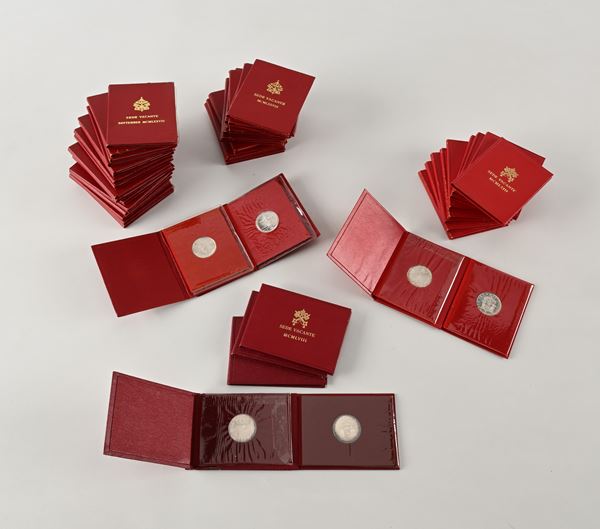 Lotto 500 Lire Sede Vacante 1958 (5); S.V. 1963 (11); S.V. 1978 e Settembre 1978 (32) Città del Vaticano