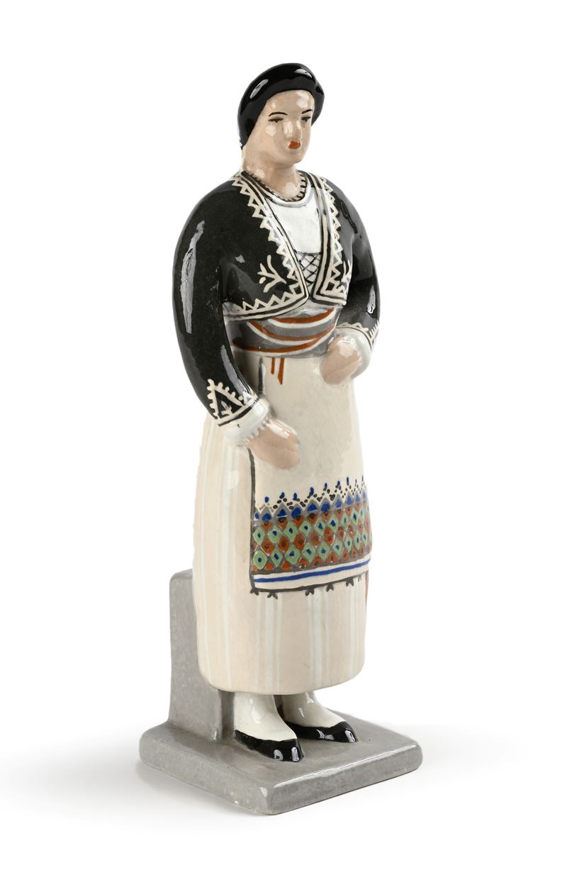 Scultura in Ceramica Dipinta