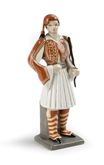 Scultura in Ceramica Dipinta