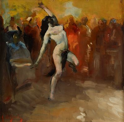Ballerina - olio su legno
