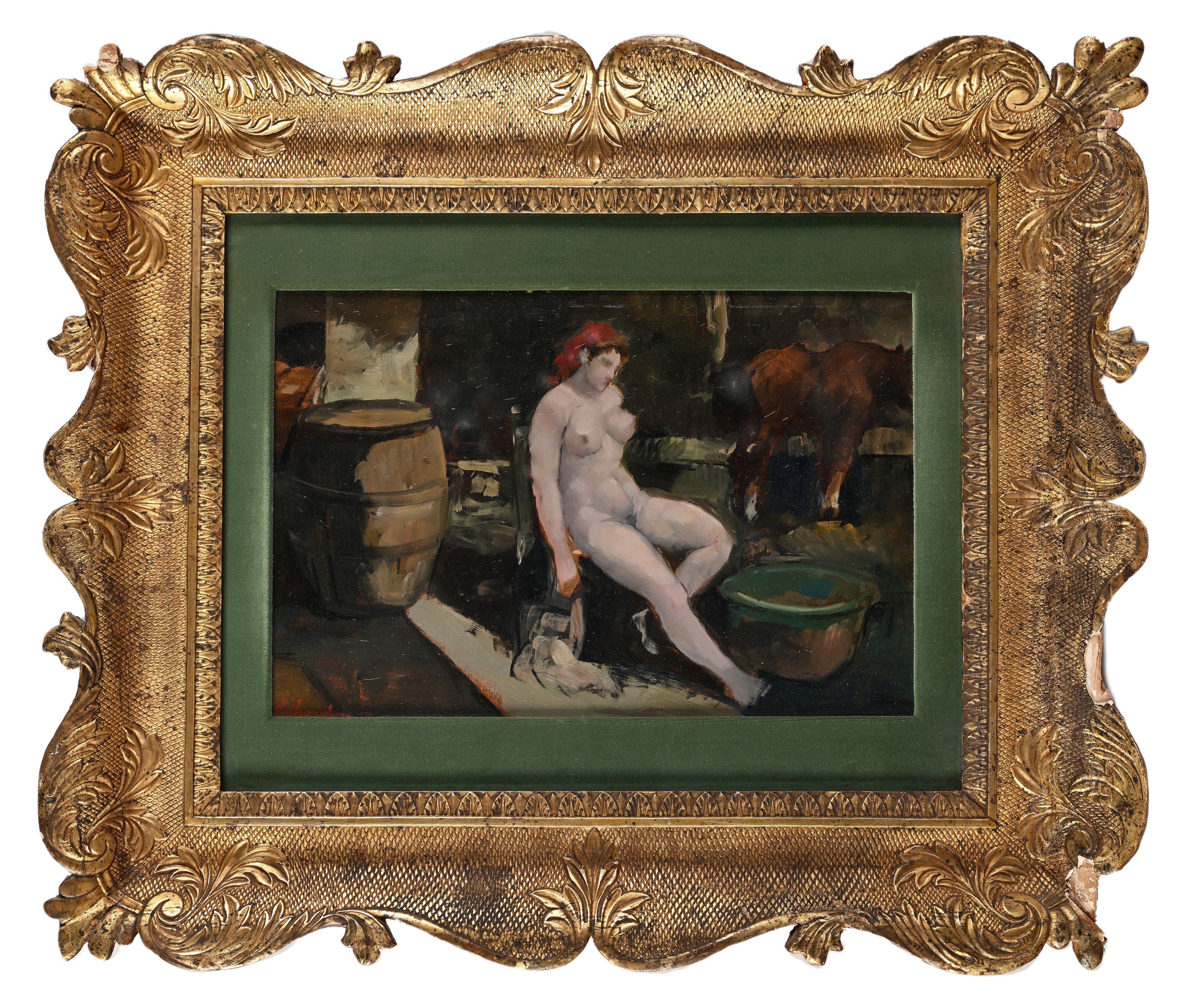 Alfredo del Sordo - Contadina che Fa il Bagno nella Stalla