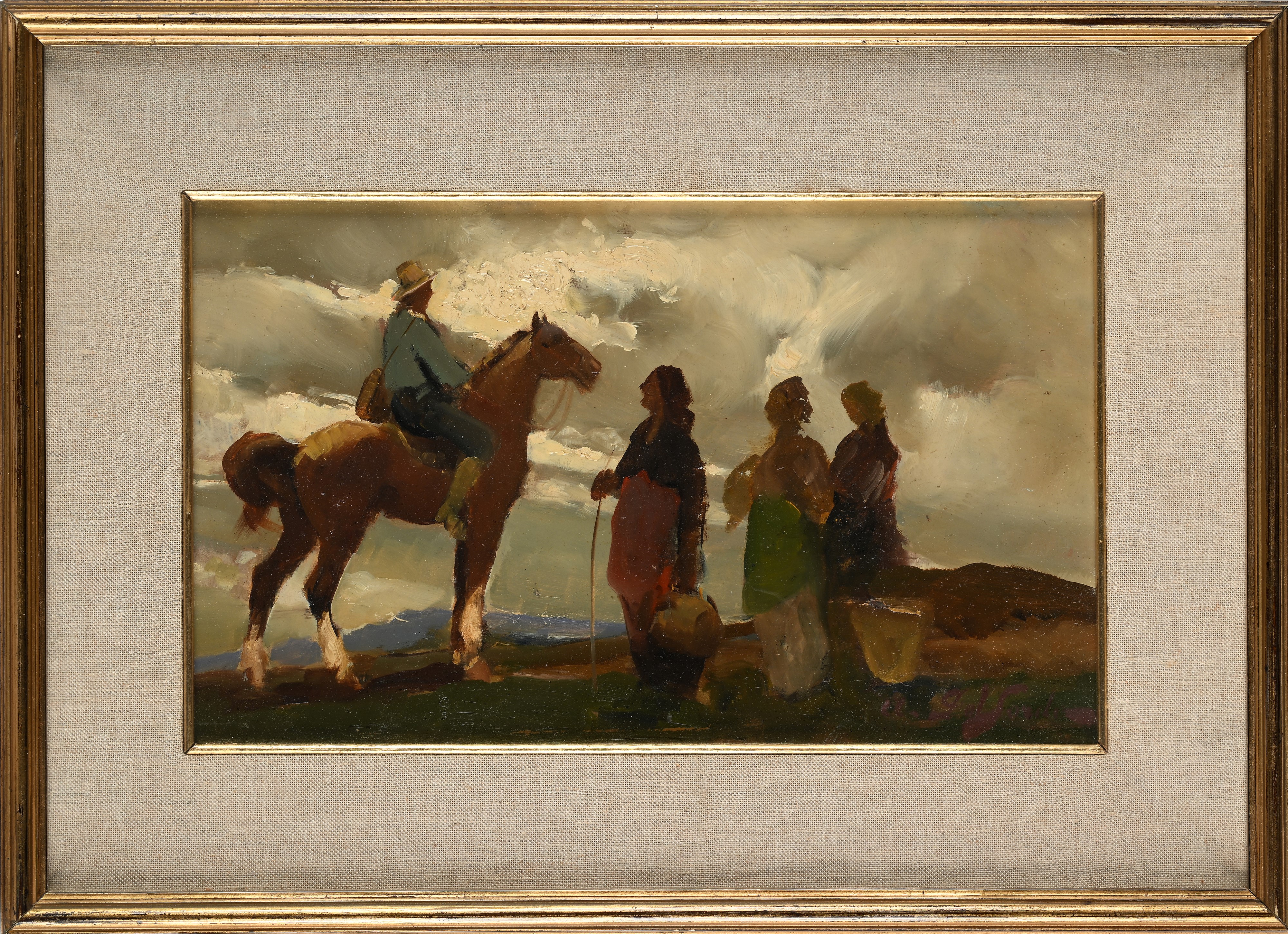 Alfredo del Sordo - Incontro di Contadini Lungo la Strada di Campagna