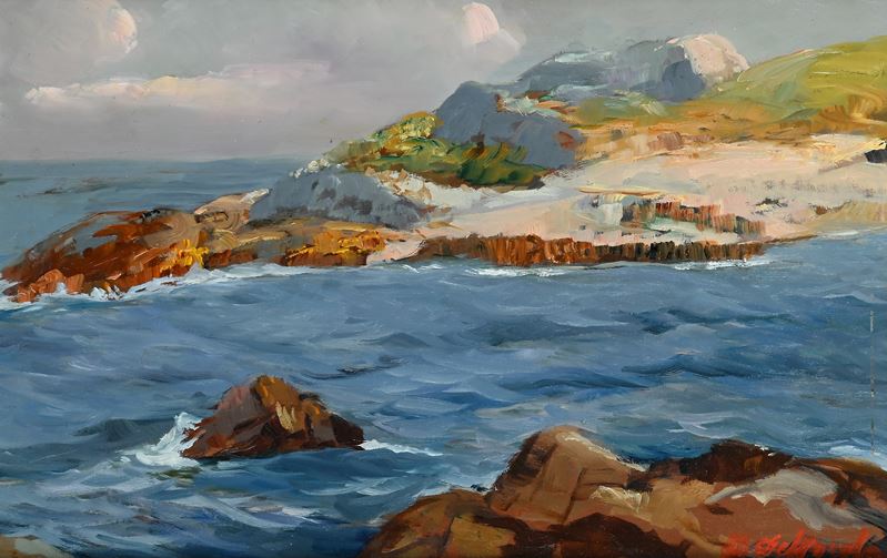 Alfredo del Sordo - Mare Mosso tra gli Scogli