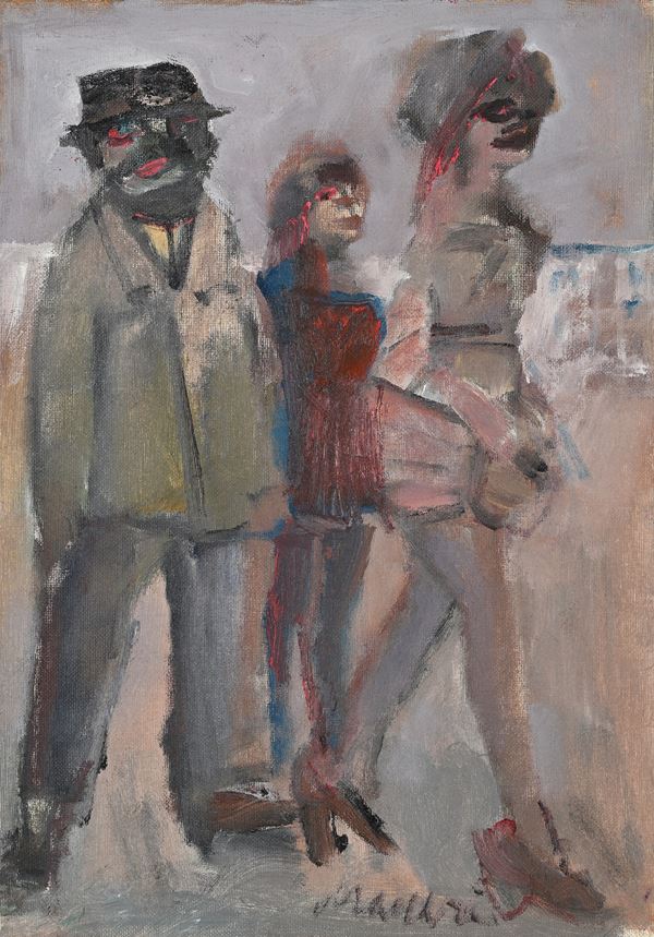 Un uomo e due donne a passeggio