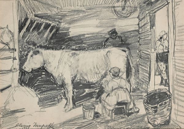 La mungitura nella stalla