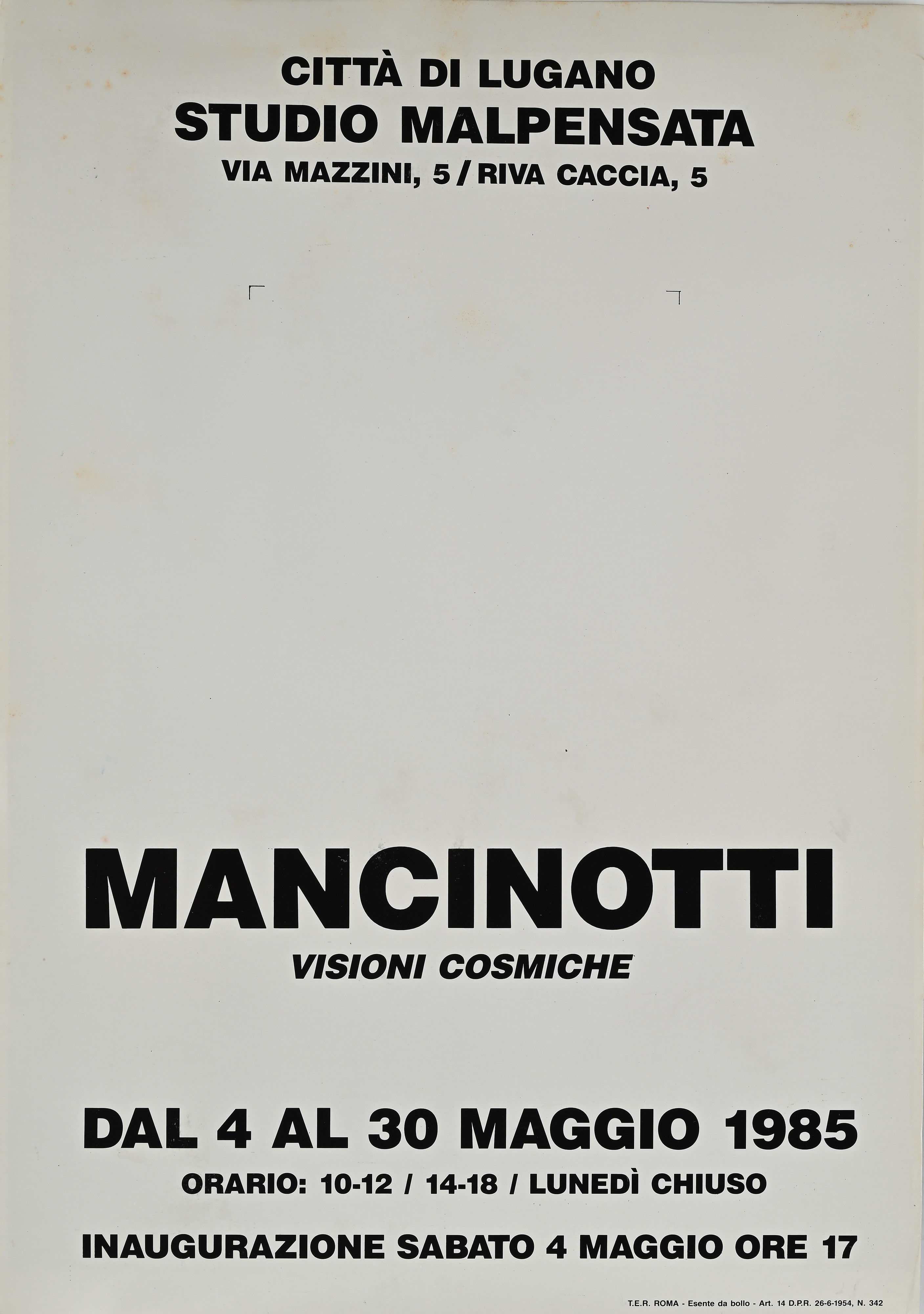Bruno Mancinotti - Senza titolo (collage di carta dipinta e terracotta argentata), 1970