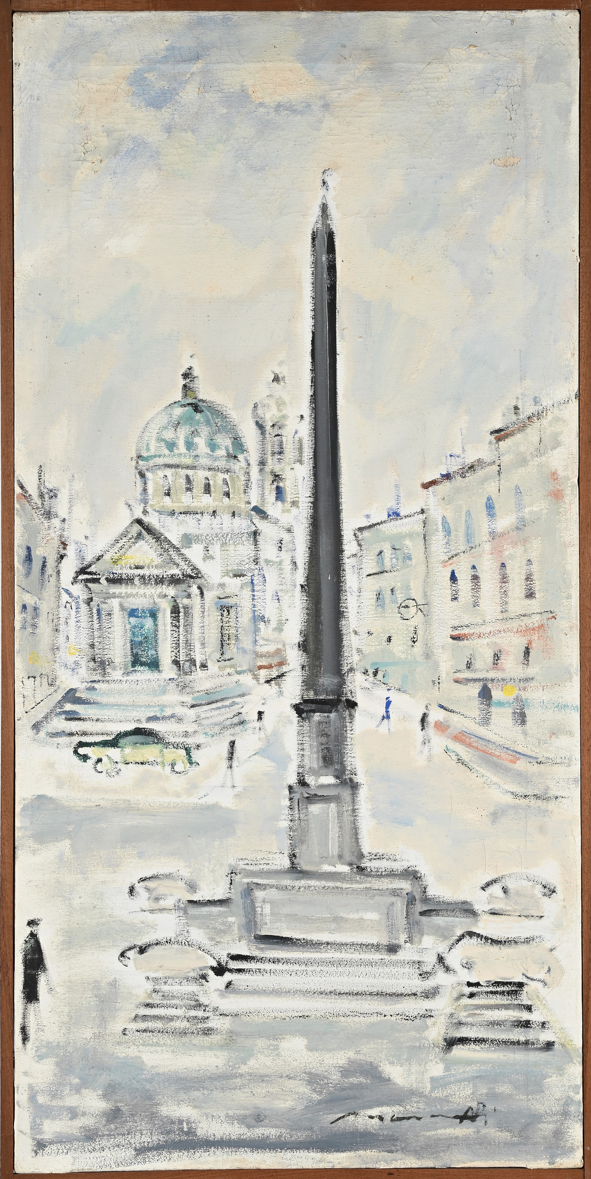 L'obelisco e la Chisa degli Artisti a Piazza del Popolo