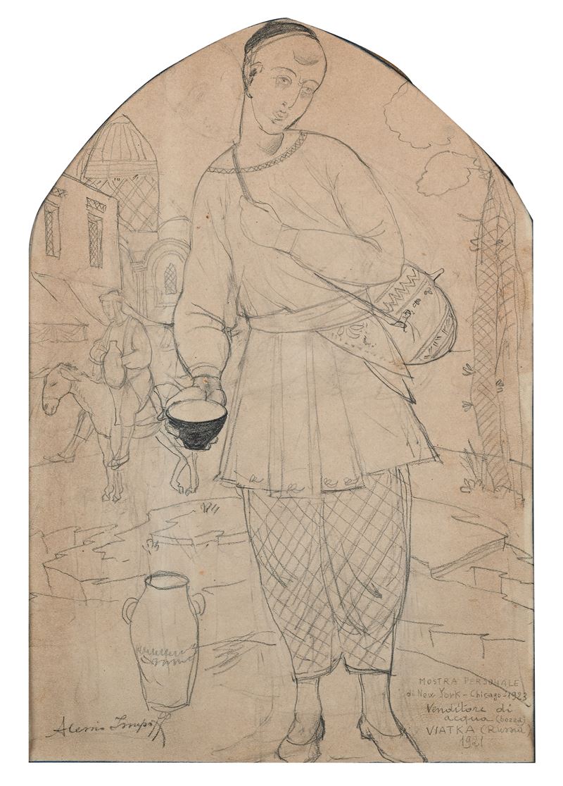 Alessio Issupoff - 'venditore di Acqua (bozza) / Viatka (russia) / 1921'